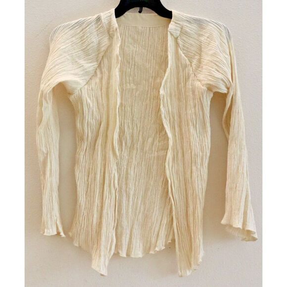 Savannah Morrow Women's Sz XS Beige Open Front Sample Cardigan $300 - Picture 1 of 6